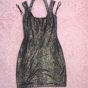 Golden cheetah dress